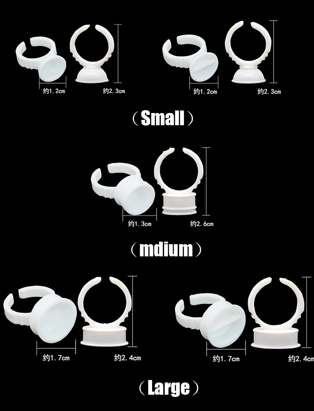 500 шт Одноразовые микроблейдинг пигментные клеевые кольца держатель чернил для татуажа S/M/L Аксессуары для макияжа бровей клей для наращивания ресниц чашки
