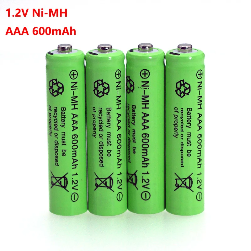 1,2 v Ni-MH AAA батареи 600mAh перезаряжаемые nimh батареи 1,2 V Ni-MH aaa для электрического дистанционного управления автомобиля игрушки RC ues