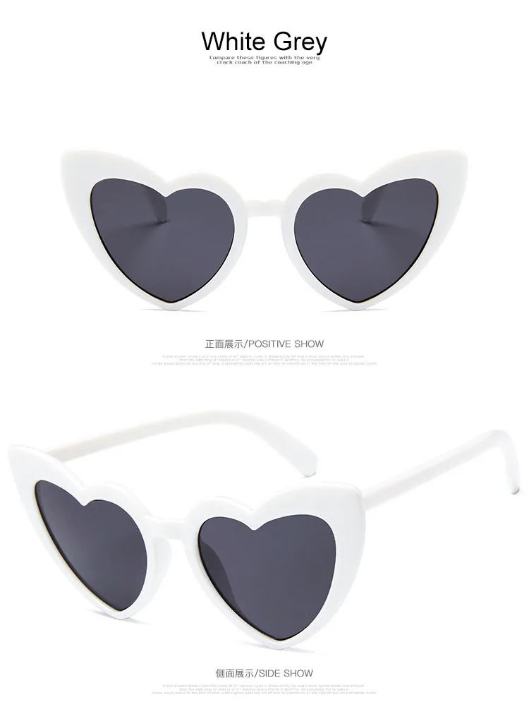 WarBLade Новая Мода Сердце Солнцезащитные очки женские брендовые дизайнерские солнцезащитные очки «кошачий глаз» солнцезащитные винтажные Ретро очки Любовь Сердце очки различной формы женские