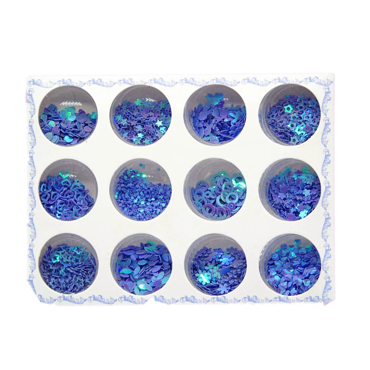 Stars Love Round Dot Shape Holographic Purple Color Nail Glitter Sequins Beauty Paillette Flakes Makeup Eyes Decor Accessories | Красота и