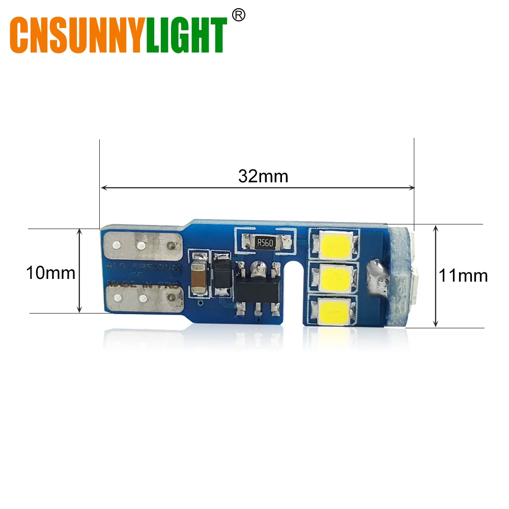 CNSUNNYLIGHT T10 W5W Canbus No Error 3528 9SMD LED Light Wedge Bulbs High Power Led Car Parking Fog Auto Clearance Lighting 12V (4)