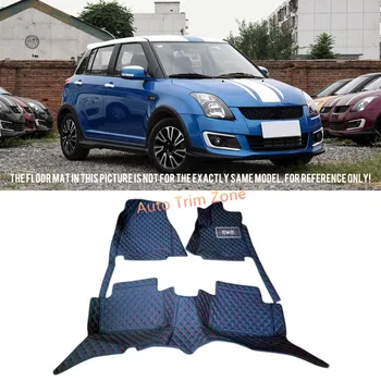 

Interior Black Leather Floor Mats & Carpets For Suzuki Swift 2013 2014 2015