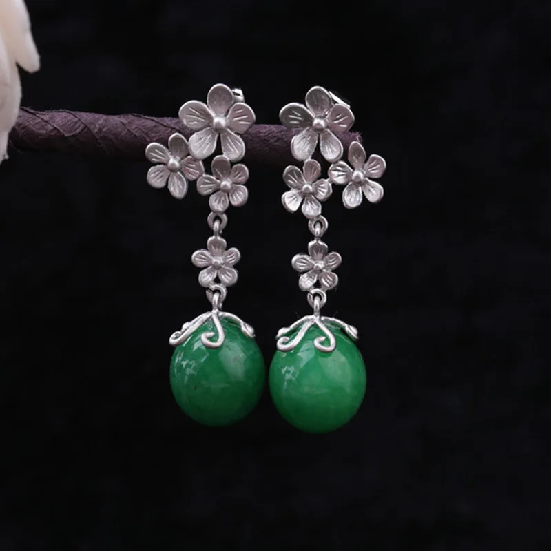 

Designer Handmade Natural Dongling long earrings