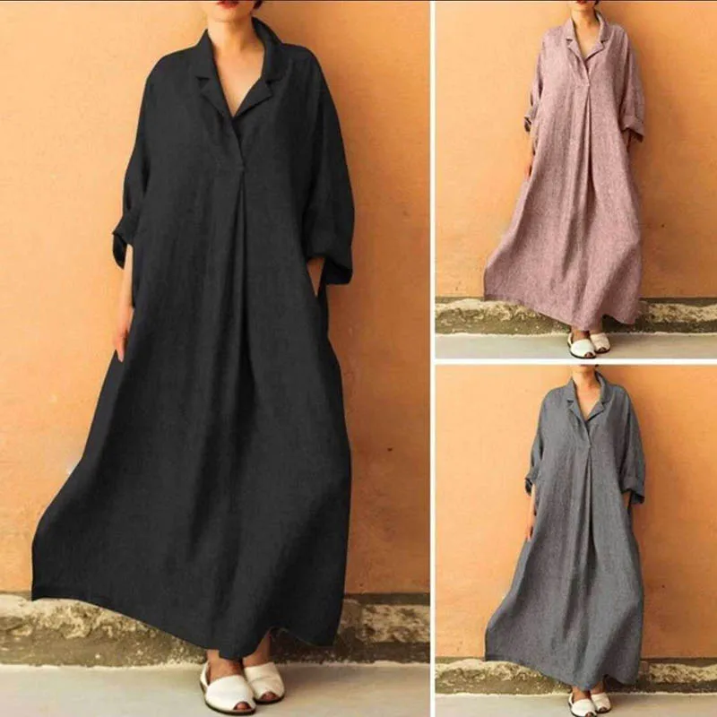 Women's Long Sleeve Dress Loose Large Size Shirt | Женская одежда