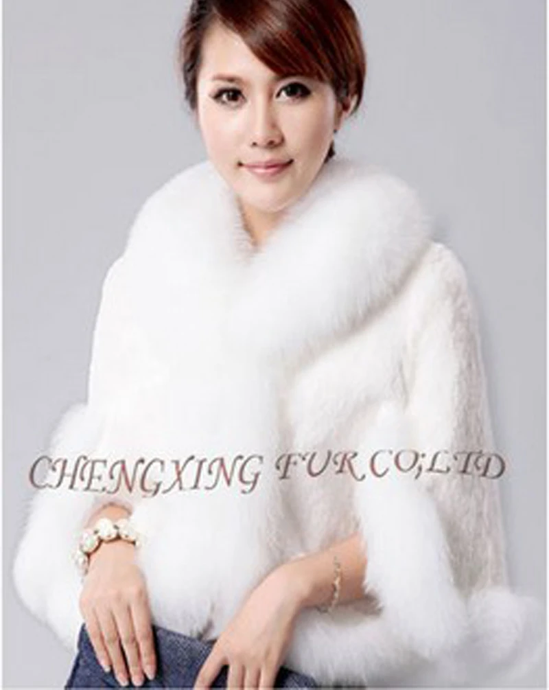 CX-B-M-41A новейший модный женский Зимний натуральный норковый меховой плащ шаль и палантин с бренд Fox Fur Trim