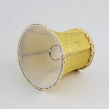 

DIA 12.5cm/ 4.92 inch Classical Lamp Shade, Gold Color Fabric Lampshades,Clip On