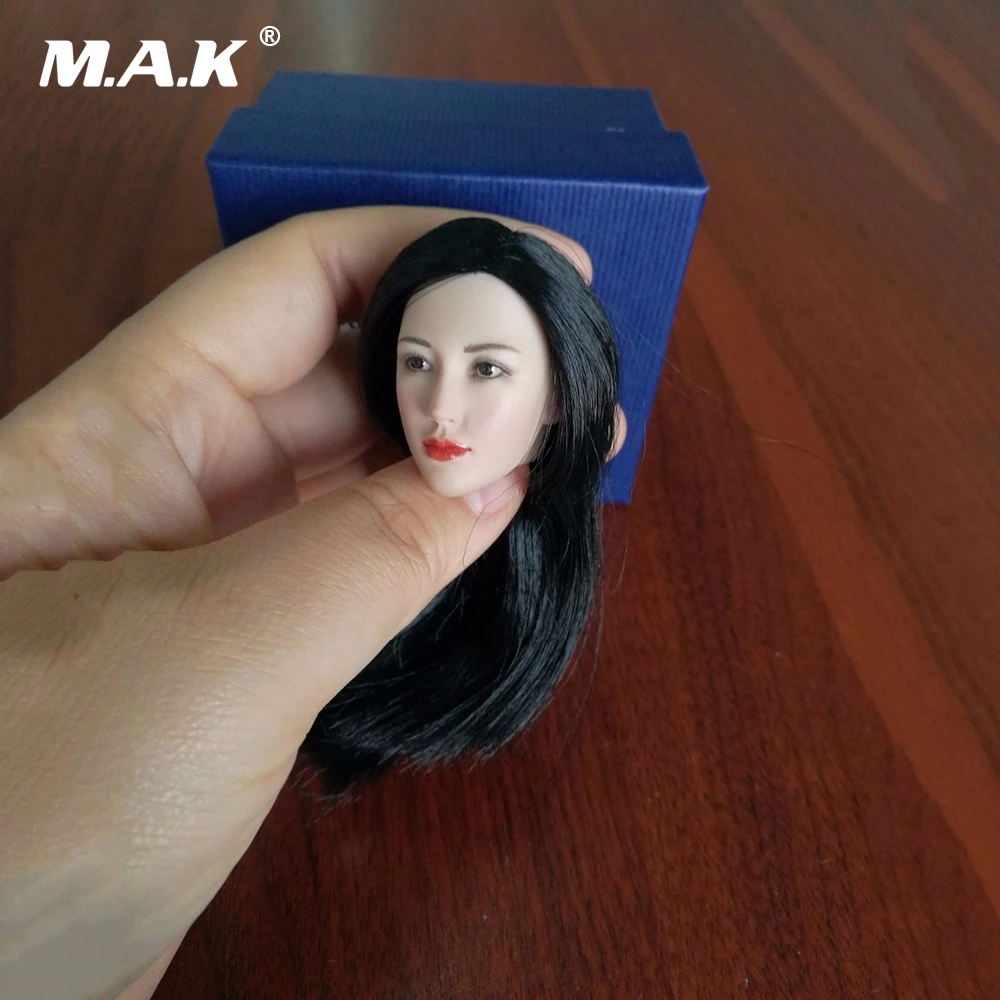 1/6 Female Head Sculpt Huntress Figure Black Long Hair Carving Model for 12&quot Action HT Phicen Body | Игрушки и хобби