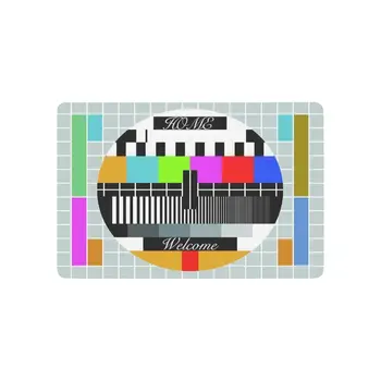 

Test TV Screen Anti-slip Door Mat Home Decor, Television Color Bars Indoor Outdoor Entrance Doormat Rubber Backing