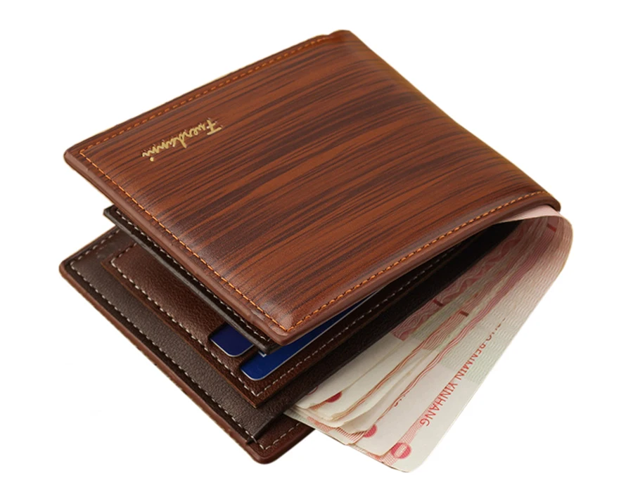 Мужской кожаный кошелек с отделением для карт и монет,, известный бренд, маленький короткий модный кошелек с отделением для денег, мужской кошелек с зажимом