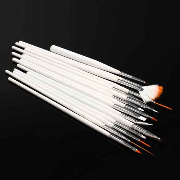 

15Pcs/Set Natural/False/3D Professional Nail Art Tips Design Nail Painting Brush Dot Draw Pen Set Nail Decoration Kits