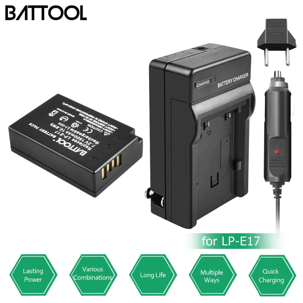 

BATTOOL Camera Battery LP-E17 LPE17 LP E17 Rechargeable Battery for Canon EOS M3 M5 750D 760D T6i T6s 800D 8000D Kiss X8i