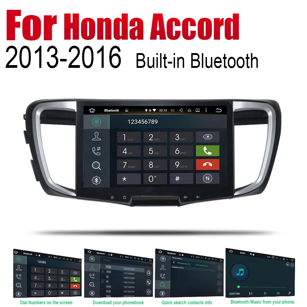 Автомагнитола 2 Din на Android для Honda Accord 2013 2014 2015 2016 автомобильный мультимедийный
