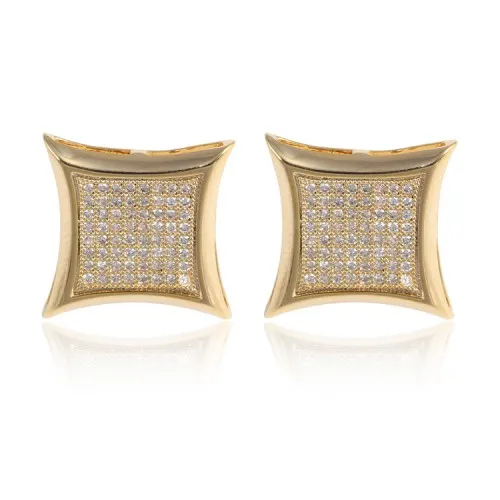 

Famous Design Luxury Popular Geometry Full Mirco Paved Cubic Zirconia Wedding Earring Fashion Jewelry