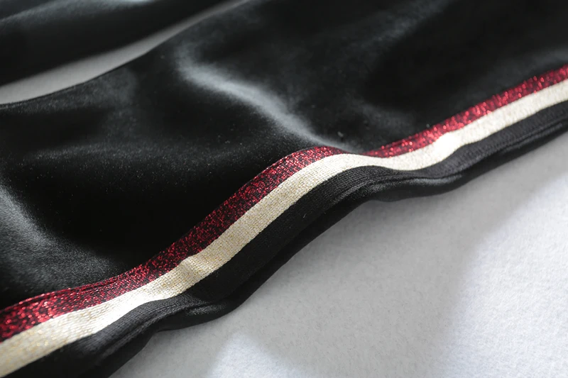 Rayas Tejido Plano Tamaño longitud Samgpilee Elástico Más Nuevo Pantalones A Invierno Cintura 2018 Black 27 Tobillo Lápiz Mujeres Medio Moda Casual 33 qw0PxOR
