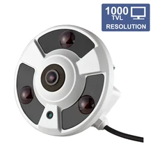 3 IR LEDs 1000TVL HD 360 Degree Fish Eye Analog Camera Zoom Night vision Metal Probe CCTV Monitoring Surveillance Camera System
