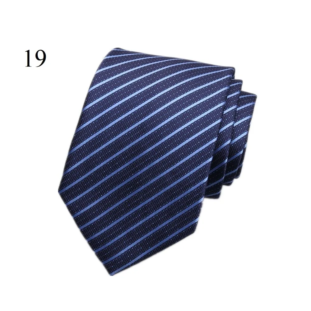 HOOYI Для мужчин s Мода полосой шеи галстук для Для мужчин плед деловые галстуки свадебные галстуки вечерние Рождество сплошной подарок 8 см