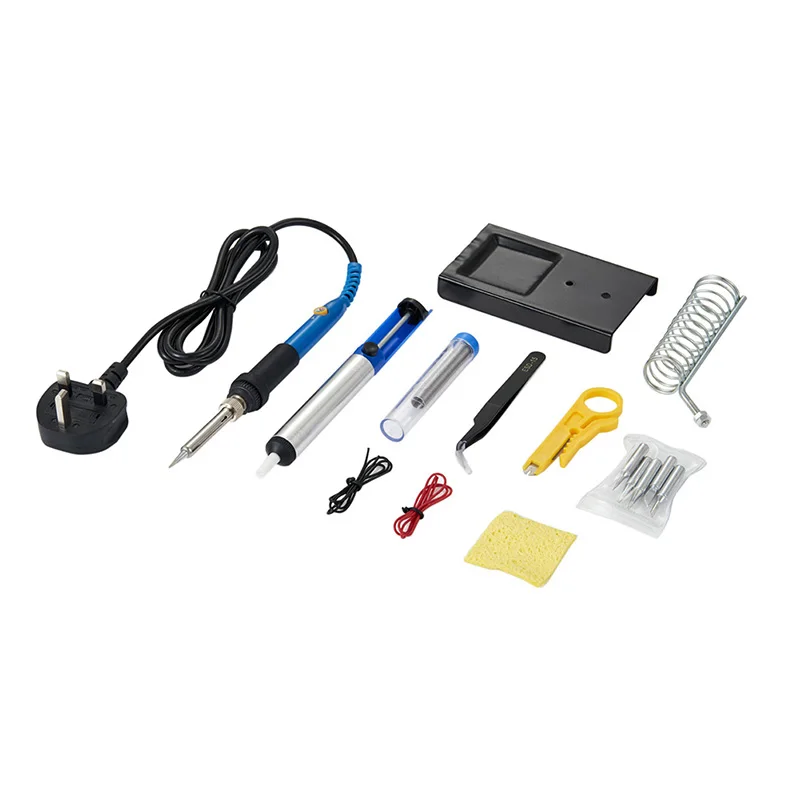 2018 New Adjustable Temperature Electric Soldering Iron Kit With Tool Carry Case Soldering Tips, Desoldering Pump