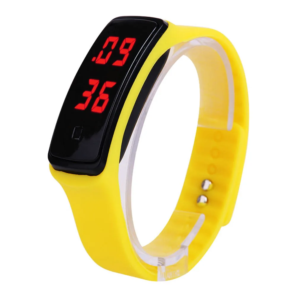 

Newly Fashion Sport LED Women Watches Candy Color Silicone Rubber Touchscreen Digital Watches Waterproof Bracelet Wrist Watch DO