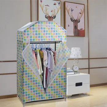 

Finether combination of reinforced folding cloth wardrobe easy cloth steel frame single cloth wardrobe storage assembly folding