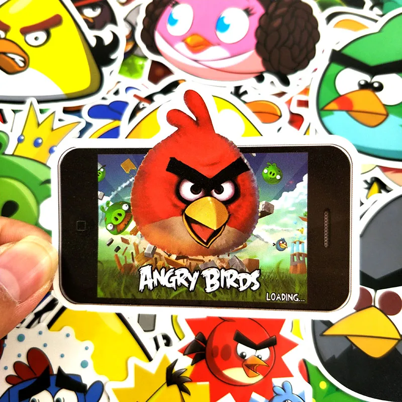 50 шт./компл. «Angry Bird» с рисунком из мультфильмов наклейки из игры для ноутбука уход за кожей лица маска Велосипедный спорт мотоцикл скейтборды Чемодан дневник домашнего декора автомобилей аниме наклейки