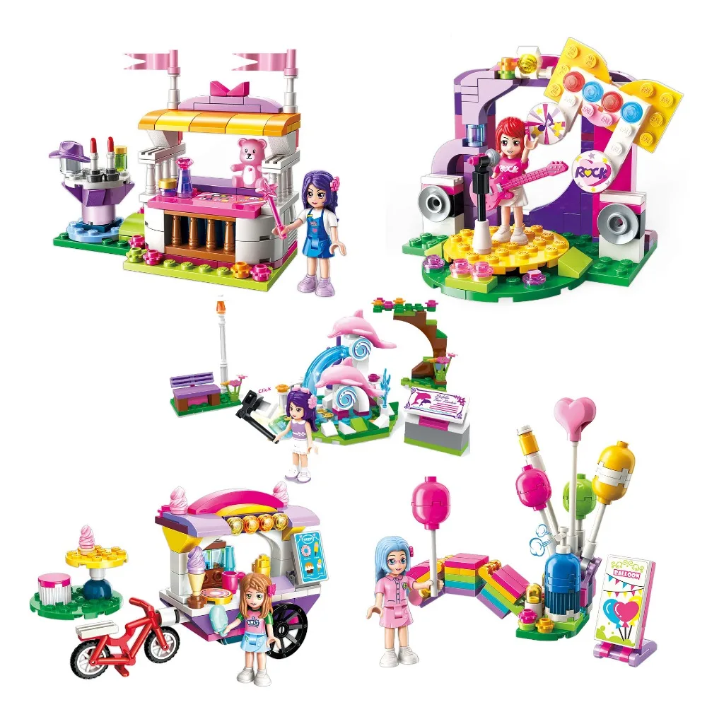 

Enlighten Building Block Girls Friends Cherry Set Educational Bricks Toy For Girl Gift