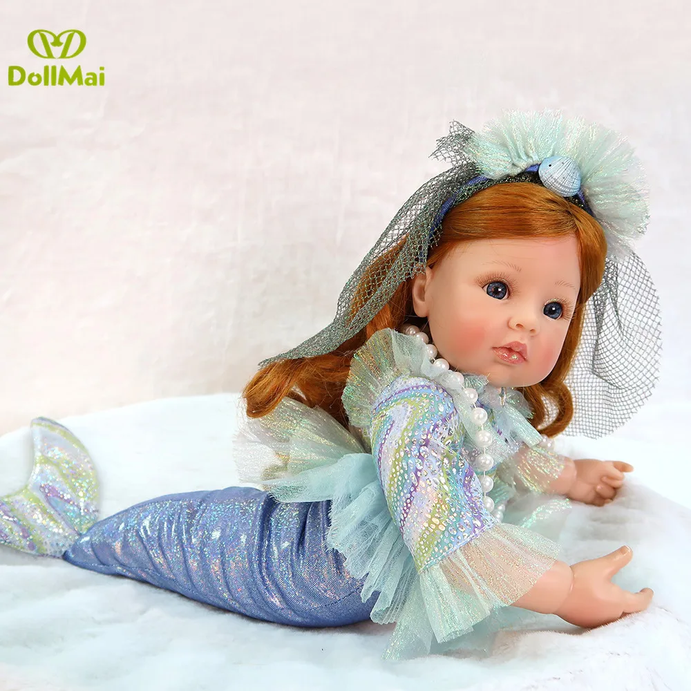 Новая кукла Русалочка bebes reborn menina принцесса виниловый силикон reborn Детские куклы-игрушки для девочек для детей подарок 2" 58 см