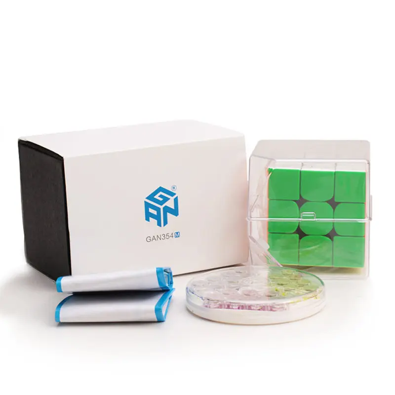 Gan 354 м Магнитный пазл magic speed cube 3x3 наклейка менее professional Gan354 магниты скорость cubo