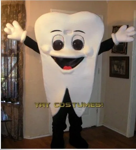 

New Hot sale!! Tooth Promotion Mascot Costume Girl Fancy Dress Party Suit Free Shipping