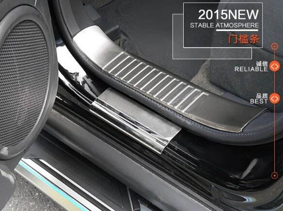 

For Jeep Compass 2011-2015 stainless steel material 8pieces door sills scuff decorative plate,pedal guard plate protective cover