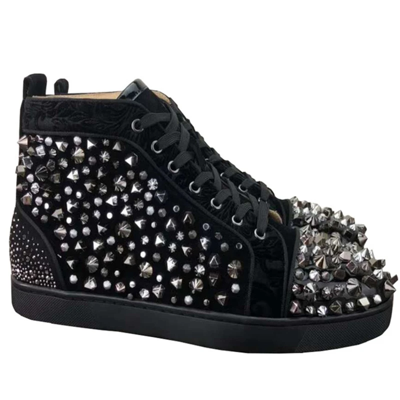 SHOOEGLE-Men-Red-Black-Suede-High-Top-Spiked-Sneakers-Lace-up-Stone-Studded-Rivet-Shoes-Casual.jpg_640x640