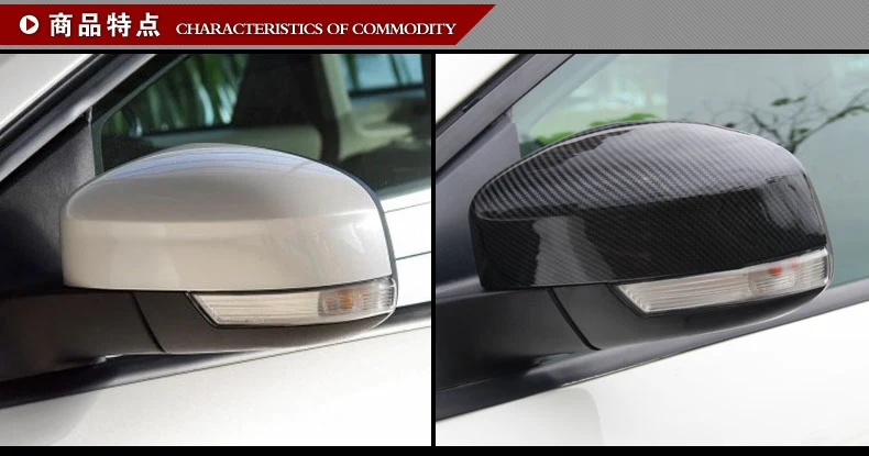 Для Ford Focus MK3 2012- ABS углеродного Краски ABS черный внешняя сторона двери зеркало заднего вида крышка Накладка авто-Стайлинг Авто Запчасти