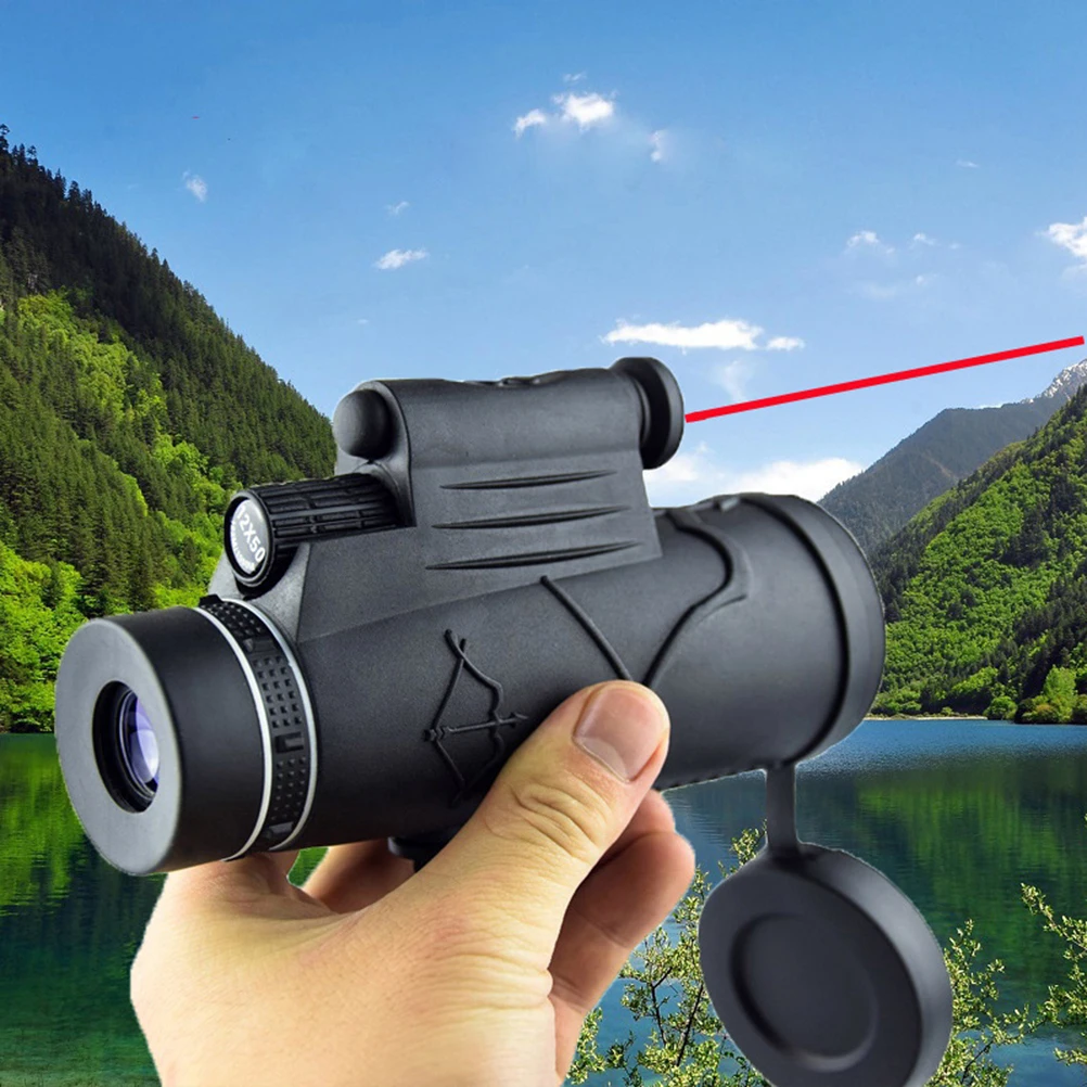 

12x50 Dual Focus Monocular Spotting Telescope Zoom Optic Lens Binocular Coating Lenses Hunting Optic Scope Phone Clip
