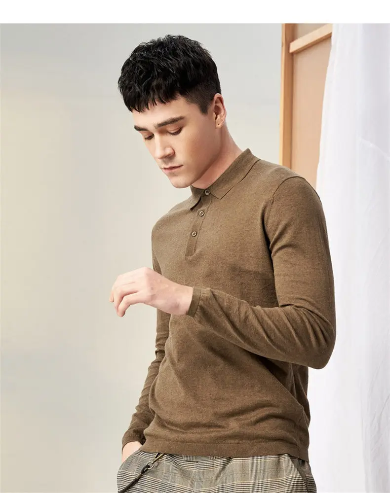 MuLs 2019 Mens Polo Pullovers Business Classic Long Sleeve 100% Cotton Knitted Quality Sweater Polos Male Plus Size 3XL 4XL Tops 02