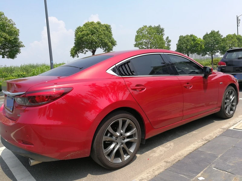 Для Mazda 6 ATENZA углеродное волокно ABS заднее стекло Hanlde треугольная крышка чаши аксессуары для стайлинга автомобилей 2 шт