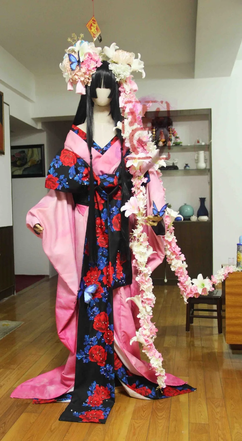 Ichihara Yuko XXXholic Косплей Аниме Костюм Кимоно полный комплект|Костюмы аниме| |