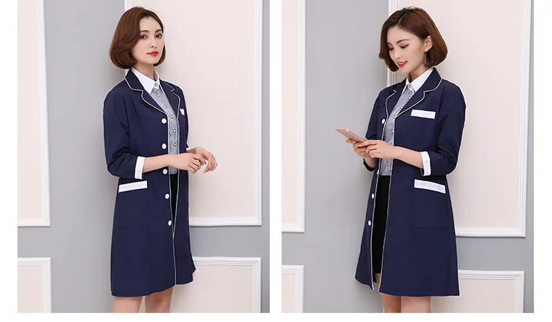 Красота салон спецодежда медицинская халаты лабораторный халат для женщин работы платье Корея косметической хирургии продаж форма аптек