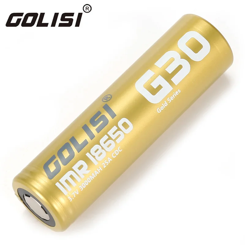 Golisi G30 3.7V 3000mAh 25A CDC High drain IMR 18650 Li