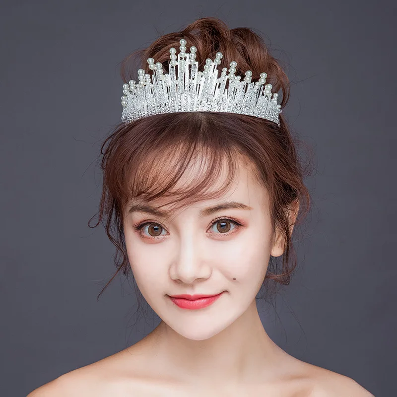 Vintage Baroque Wedding Crystal Tiaras And Crowns Brides Headband Hairbands Bridal Rhinestone Pageant Tiaras Crowns Hair Jewelry (7)