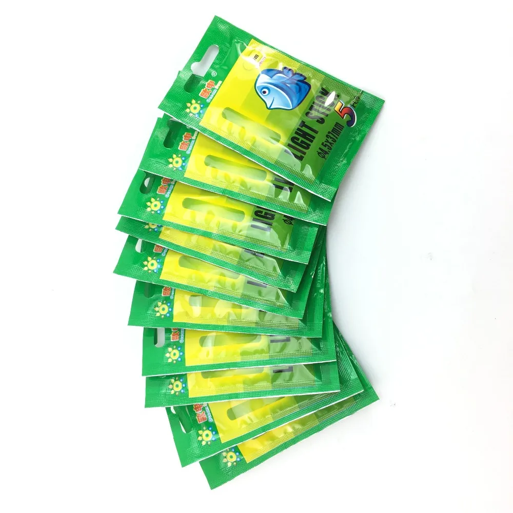 

100pcs or 200pcs 4.5*37mm Fishing Fluorescent Lightstick Float 30m Visible Distance Rod Lights Dark Chemical Glow Stick Fishing