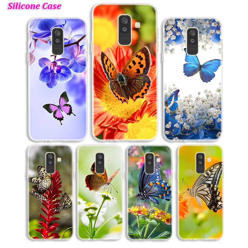 

Silicone Phone Case Cute Butterfly fashion for Samsung Galaxy A8S A6S A9 A8 Star A7 A6 A5 A3 Plus 2018 2017 2016 Cover