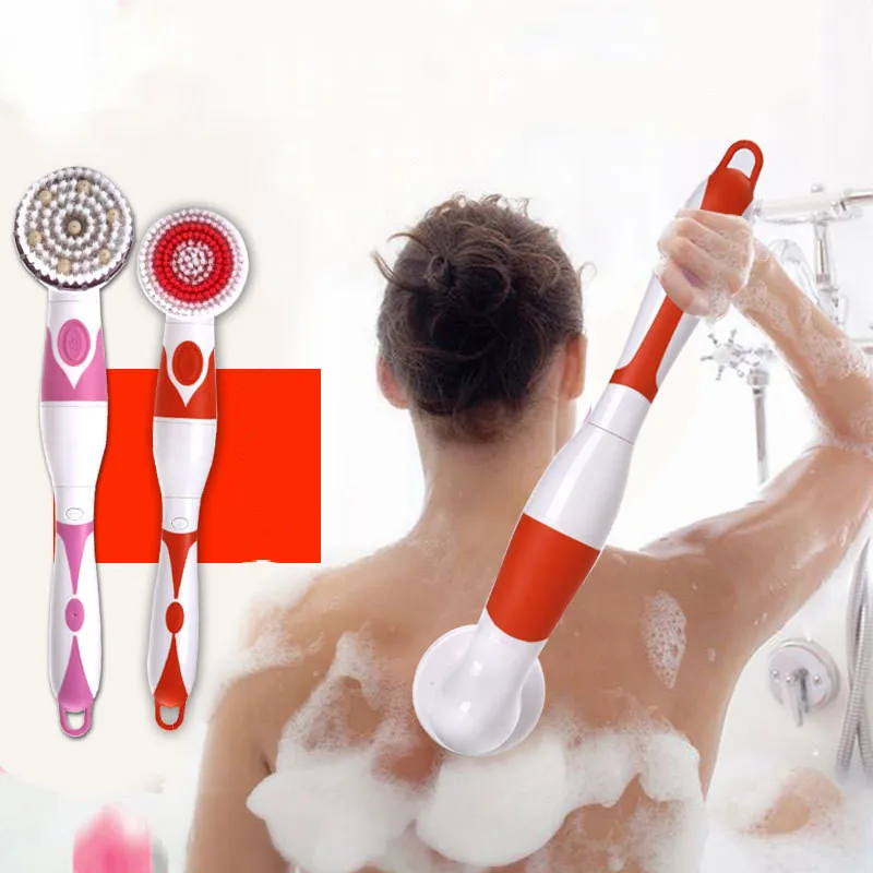 New Electric Massage Bath Brush Bath Brush Long Handle Back Rub Scrub Electric Scrub Home Personal