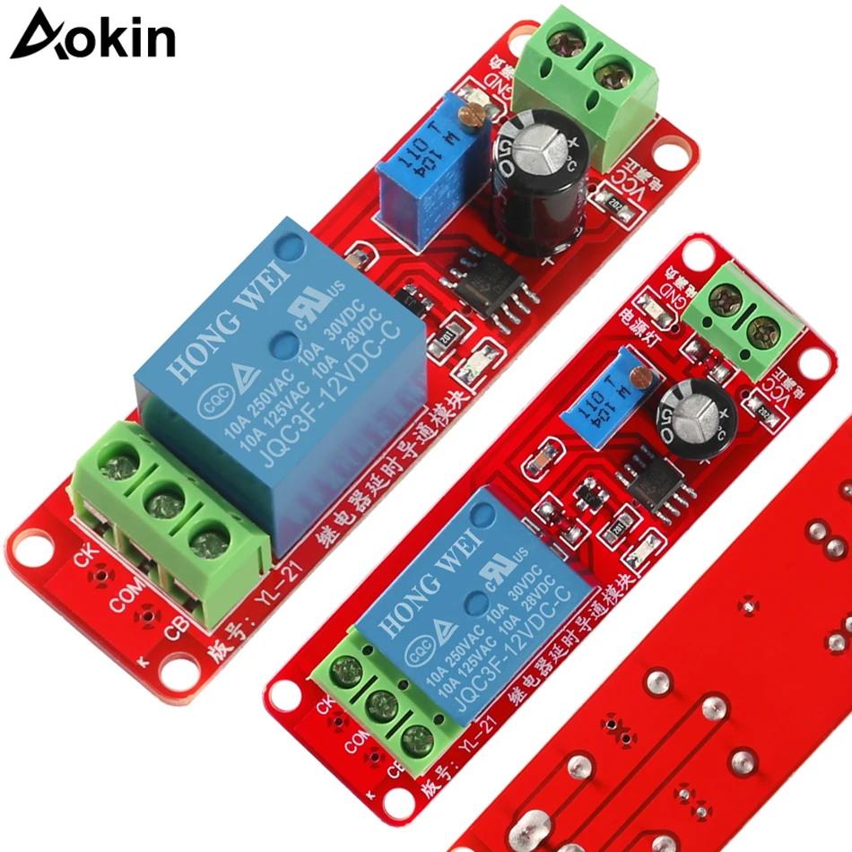 

NE555 Timer Switch Adjustable Module Time delay relay Module DC 12V Delay relay shield 0~10S