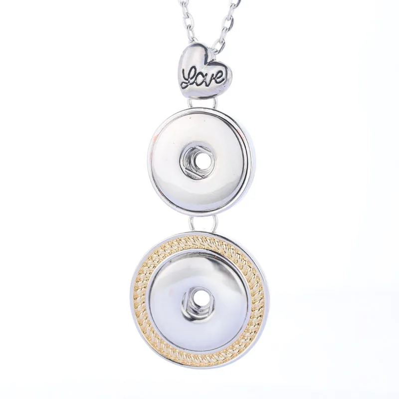

Boom Life Hot Sale Snap Button Jewelry Pendant Necklace With Link Chain Necklace Fit 18mm Snaps Necklace Jewelry For Women