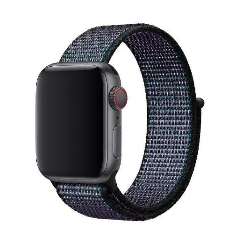 Спортивная петля ремешок для Apple Watch Band 5 4 44 мм 40 мм 42 мм 38 мм iWatch Series 4 3 2 1 Correa нейлоновый наручный браслет, ремешок аксессуары - Цвет ремешка: Super grape purple