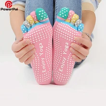 Забавные носки с пальцами для йоги; женские хлопковые носки с 5 пальцами; раздельные Компрессионные спортивные носки; meias Calcetines; цветные нескользящие носки