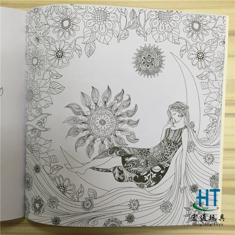24 страницы сказочные волшебные сны книжка-раскраска для детей и взрослых снятие стресса время убить граффити живопись Рисование художественная книга