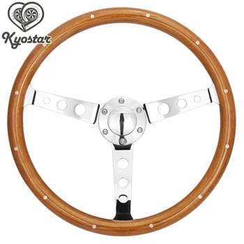 

Universal 380mm 15 inch Classic Wood Steering Wheel with Rivet Wooden Racing Car Steering Wheel