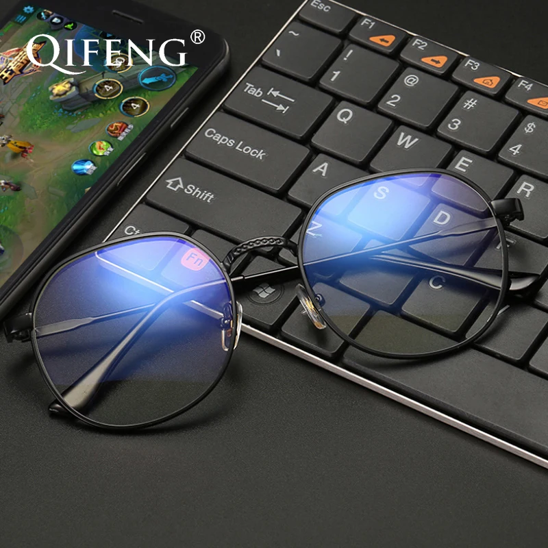 

QIFENG Anti Blue Rays Light Glasses Women Men Goggles Computer Optical Gaming Eyeglasses UV Protection Clear Lens QF047
