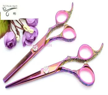 

Professional 5.5 / 6.0 inch "NINAINC"Hair Cutting & Thinning Scissors Set made of Japanese Hitachi 440C