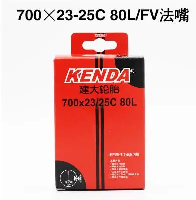 Сверхлегкие шины для шоссейного велосипеда Kenda K1080 700C 700* 23C/25C, складные велосипедные шины 125PSI 60TPI с внутренней трубкой - Цвет: 1pcs FV 80mm